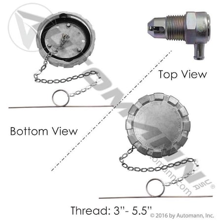 Automann Cap Kit, Fuel, And Vent, 3 In. 572.1017